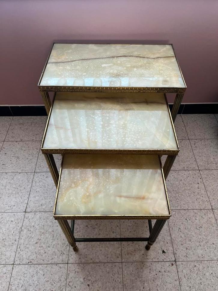 Table d'appoint/etagère vintage à 3 niveaux, Maison & Meubles, Tables | Tables d'appoint, Utilisé, Rectangulaire, Enlèvement