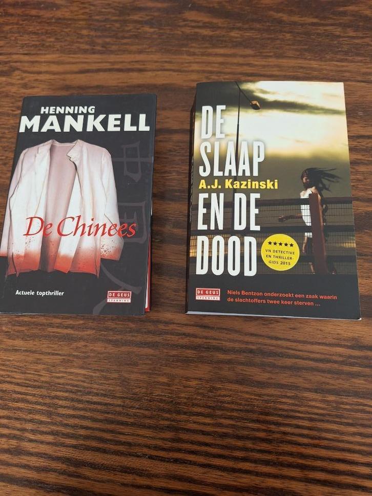 THRILLERS V. HENNING MANKELL en A.J. KAZINSKI, Boeken, Thrillers, Zo goed als nieuw, Ophalen of Verzenden