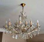 1950′ Lustre en Cristal de Bohême 10 Bras 15 Lampes, Maison & Meubles, Lampes | Lustres, Comme neuf, Enlèvement, Cristal de bohème