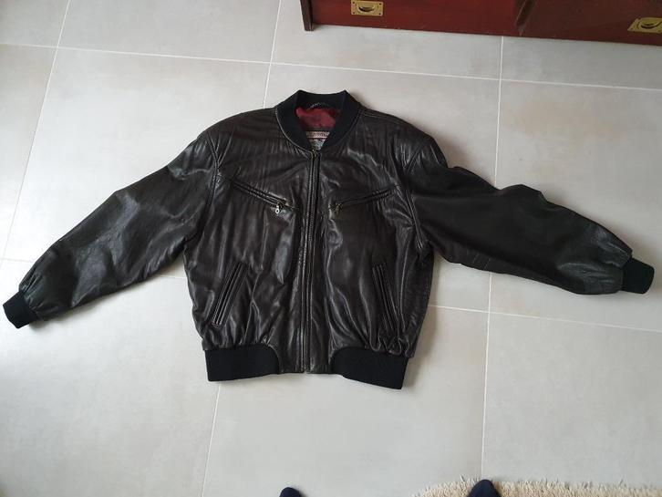 Blouson en cuir de la société P&P, Vêtements | Hommes, Vestes | Hiver, Comme neuf, Taille 52/54 (L), Noir, Enlèvement ou Envoi