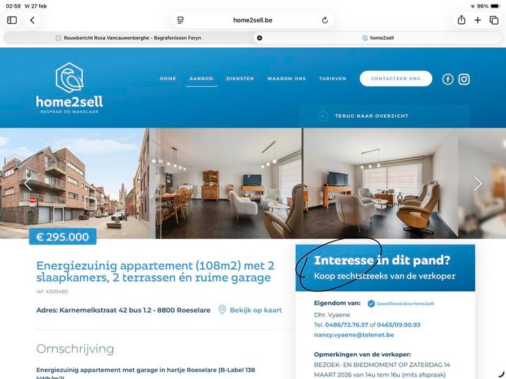 Appartemant te koop, Immo, Maisons à vendre, Jusqu'à 200 m², Appartement, Ventes sans courtier, B