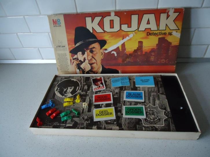 Vintage Het "Kojak" Detective Spel  MB in redelijke staat !, Hobby & Loisirs créatifs, Jeux de société | Jeux de plateau, Utilisé