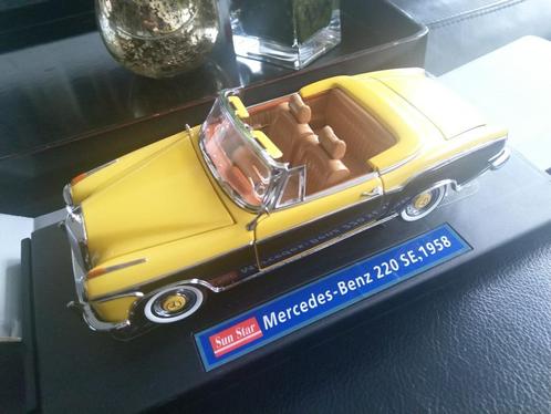 ZELDZAME MERCEDES220SE 1958 sch1-18 / nu 2x  VERKOCHT !, Hobby en Vrije tijd, Modelauto's | 1:18, Nieuw, Auto, Sun Star, Ophalen