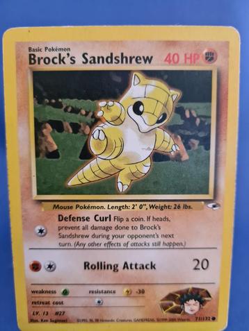 Brock's Sandshrew 71/132 - Gym Heroes beschikbaar voor biedingen