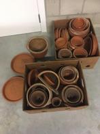 Lot terracotta bloempotten en schalen, Tuin en Terras, Ophalen, Gebruikt, Terracotta