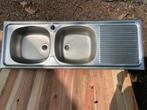 Dubbele pompbak inox, Doe-het-zelf en Bouw, Ophalen, Gebruikt, Inox