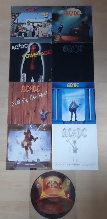 LOT VAN 10 AC/DC LP'S + 1 GRATIS PIC.DISC LP GOEDE STAAT ! beschikbaar voor biedingen