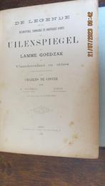 Uilenspiegel en Lamme Goedzak origineel boek uit 1896, Boeken, Gelezen, België, Charles De Coster, Ophalen of Verzenden