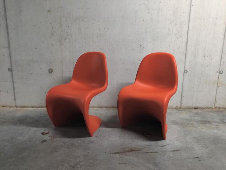Vintage set Vitra Panton stoelen - Verner Panton, Huis en Inrichting, Stoelen, Rood, Ophalen