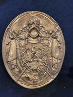 ancienne plaque en cuivre de notaire ou officier ministériel, Antiquités & Art, Antiquités | Bronze & Cuivre, Enlèvement ou Envoi