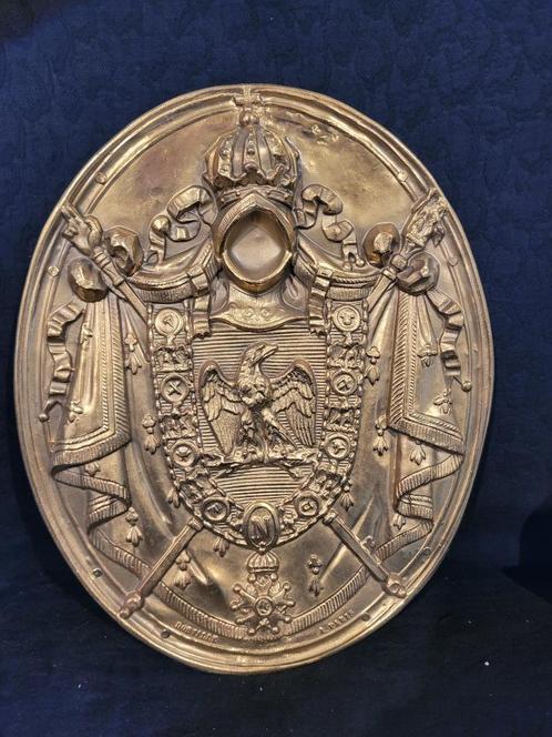 ancienne plaque en cuivre de notaire ou officier ministériel, Antiquités & Art, Antiquités | Bronze & Cuivre, Cuivre, Enlèvement ou Envoi