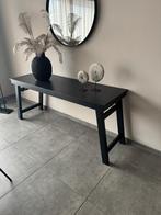 Zwarte sidetable, Huis en Inrichting, Tafels | Sidetables, Ophalen, Zo goed als nieuw, Rechthoekig, Overige houtsoorten
