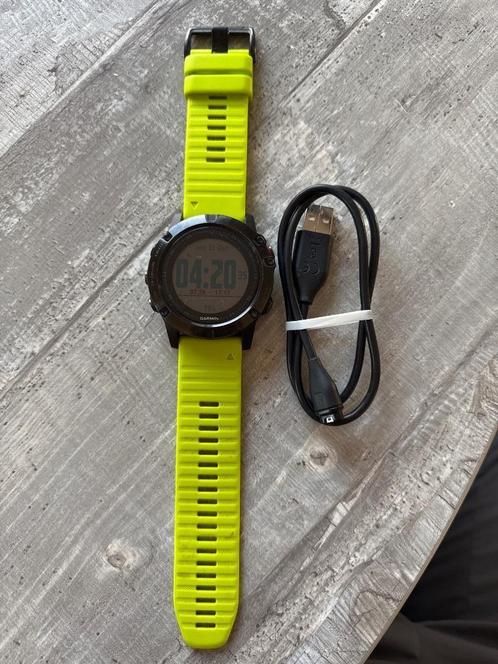 Garmin Fenix 5 X pro, Handtassen en Accessoires, Sporthorloges, Gebruikt, Zwart, Afstand, Calorieverbanding, Conditie, GPS, Hartslag
