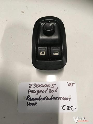Peugeot 206 '03 Raamschakelaar + spiegelverst. LV beschikbaar voor biedingen