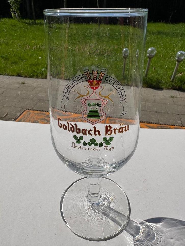 Goldbach Bräu (2 Verschillende glazen), Verzamelen, Biermerken, Zo goed als nieuw, Glas of Glazen, Overige merken, Ophalen of Verzenden