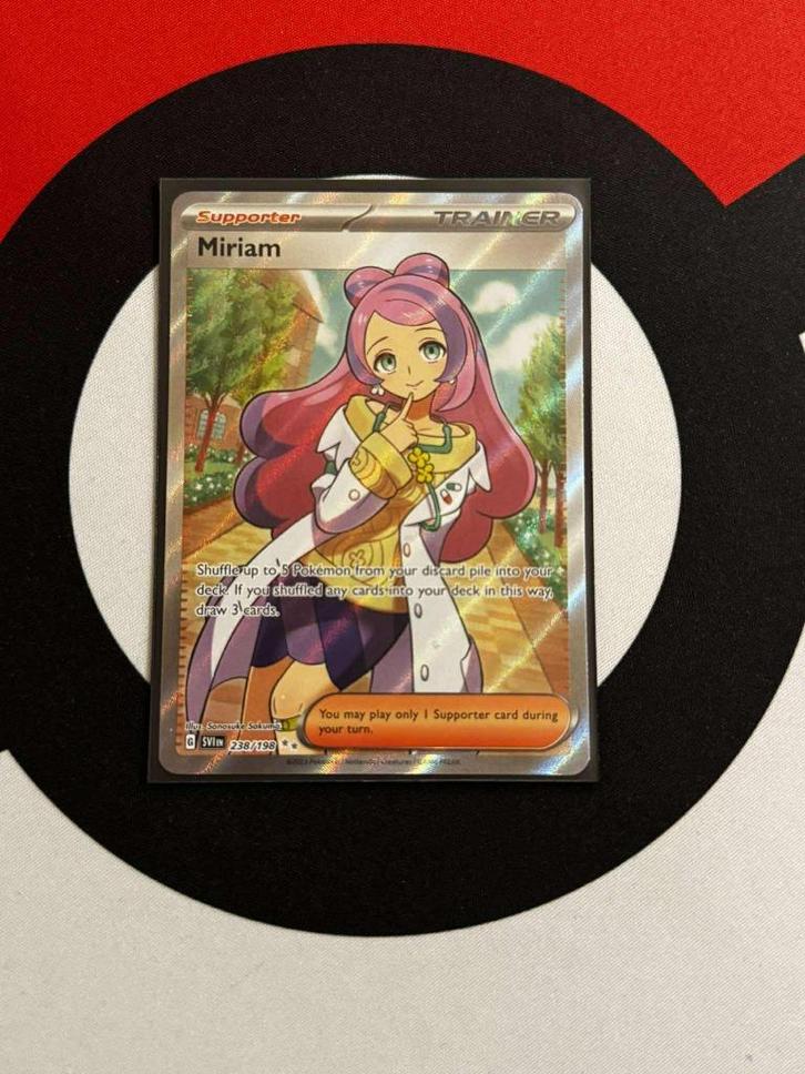 Pokémon - Scarlet & Violet - Miriam (238/198) - NM, Hobby en Vrije tijd, Verzamelkaartspellen | Pokémon, Zo goed als nieuw, Losse kaart