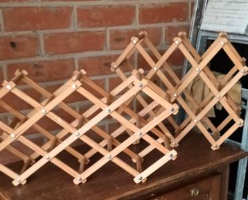 2 houten wijnrekken, Huis en Inrichting, Woonaccessoires | Wijnrekken, Ophalen