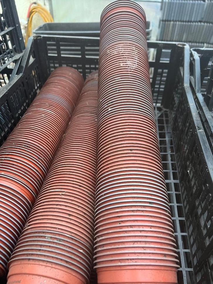 bloempotten kweekpotten 10 x 8,5 cm, Tuin en Terras, Bloempotten, Zo goed als nieuw, Kunststof, Binnen, Balkon, Tuin, Minder dan 40 cm