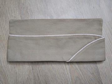 US WW2 Quartermaster piped garrison khaki cap size 7 1/8 beschikbaar voor biedingen