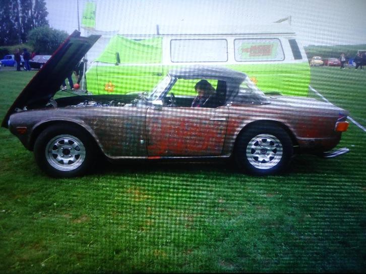 triumph tr6 pi 150 ch de 1969, Autos, Triumph, Particulier, TR6, Essence, Cabriolet, 2 portes, Boîte manuelle, Blanc, Noir, Enlèvement