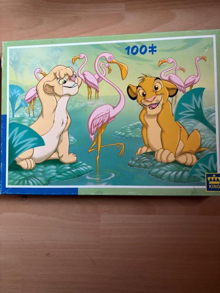 Lion king puzzel 100 stuks, Kinderen en Baby's, Speelgoed | Kinderpuzzels, Zo goed als nieuw, 6 jaar of ouder, Meer dan 50 stukjes