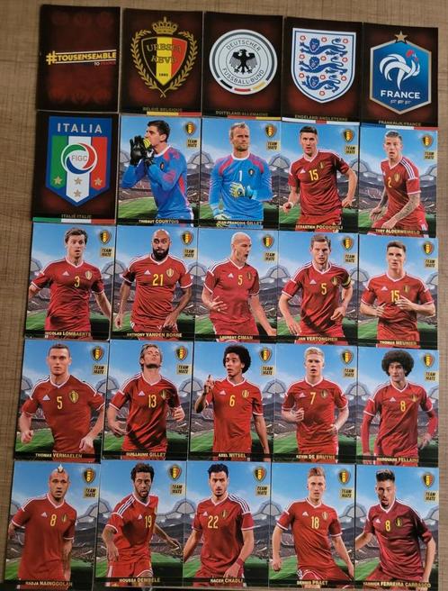 159 Panini voetbalkaarten reeks Tousensemble - Road to Franc, Verzamelen, Sportartikelen en Voetbal, Zo goed als nieuw, Poster, Plaatje of Sticker
