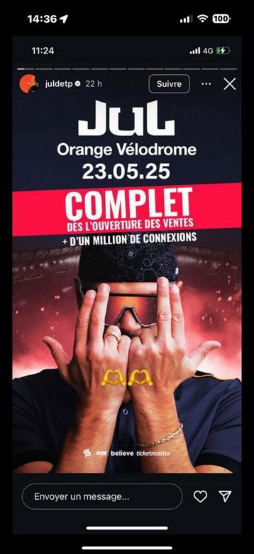 TICKET JUL 24/5/2025, Tickets & Billets, Une personne