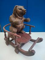 Houten beer op slede , hoogte 45 cm, Envoi