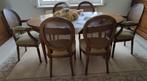 volledige eetkamer in kerselaar, Ophalen, Zo goed als nieuw, Klassiek in kersenhout, 4 tot 6 stoelen