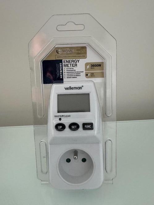 ENERGIEMETER 230V / 16A, Velleman NETBPEM5, nieuw, Doe-het-zelf en Bouw, Meetapparatuur, Nieuw, Elektriciteit, Ophalen of Verzenden