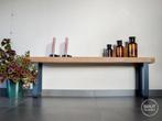 Industriële bijzettafel, Sidetable met stalen poten, Ophalen, Minder dan 45 cm, Metaal of Aluminium, Nieuw