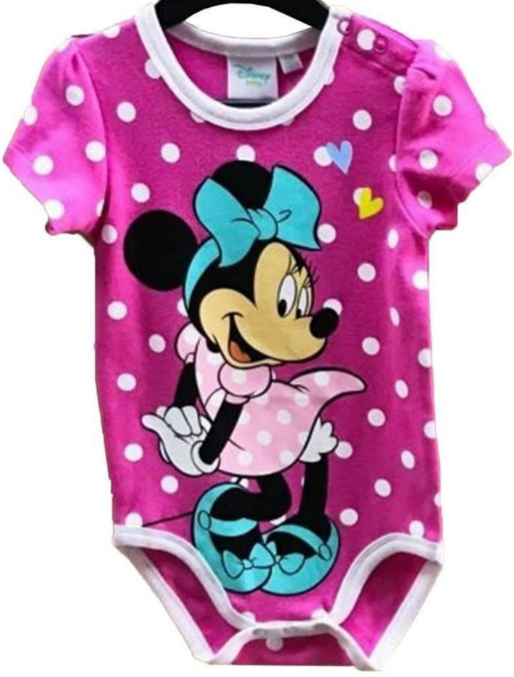 Minnie Mouse Rompertje Roze - Maat 74/80 - 86 - Disney, Kinderen en Baby's, Babykleding | Maat 74, Nieuw, Meisje, Nacht- of Onderkleding