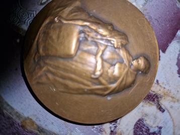 2ancienne Médaille de charité, Enlèvement, Bronze