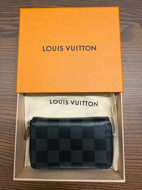 Zippy Coin Louis Vuitton Damier Graphite, Handtassen en Accessoires, Portemonnees, Zo goed als nieuw, Overige merken, Zwart, Leder