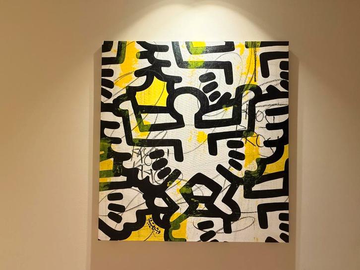 Freda people - Rare haring, Antiek en Kunst, Kunst | Schilderijen | Abstract, Ophalen of Verzenden