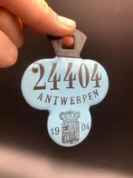 Emaille fietsplaat Antwerpen 1904, Ophalen