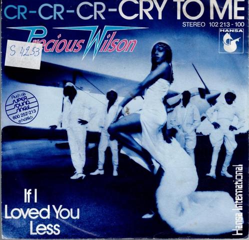 Vinyl, 7"    /   Precious Wilson – Cr-Cr-Cr-Cry To Me, CD & DVD, Vinyles | Autres Vinyles, Autres formats, Enlèvement ou Envoi