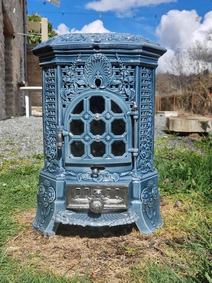 Poêle à bois émaillé Deville Lily, Huis en Inrichting, Overige Huis en Inrichting, Zo goed als nieuw, Ophalen of Verzenden