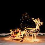 Kerstverlichting Rendier Met Slee + Ledverlichting W-W, Diversen, Ophalen of Verzenden, Nieuw