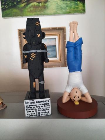 Figurine Tintin yoga 20cm. peinte à la main, Envoi, Tintin, Neuf, Statue ou Figurine