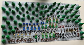 Lego robin hood forest figuren + groot bos + wapens beschikbaar voor biedingen