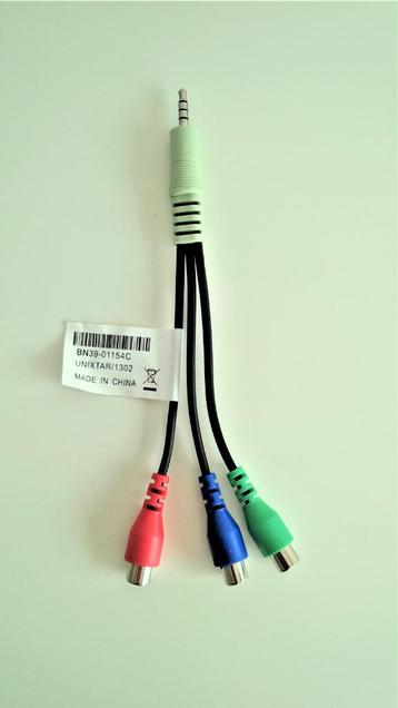 Samsung kabel BN39-01154C : 3,5mm & RCA groen blauw rood