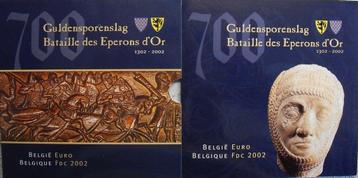 8-delige jaarset Euromunten België 2002 Guldensporenslag FDC beschikbaar voor biedingen