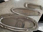 3 grote serveer schalen inox, Ophalen, Inox
