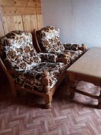 Eiken salon + salontafel, Ophalen, Gebruikt, Hout, Rustiek