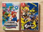 Nintendo Switch Super Mario Bros Wonder + Splatoon 3 spel, Ophalen, Zo goed als nieuw