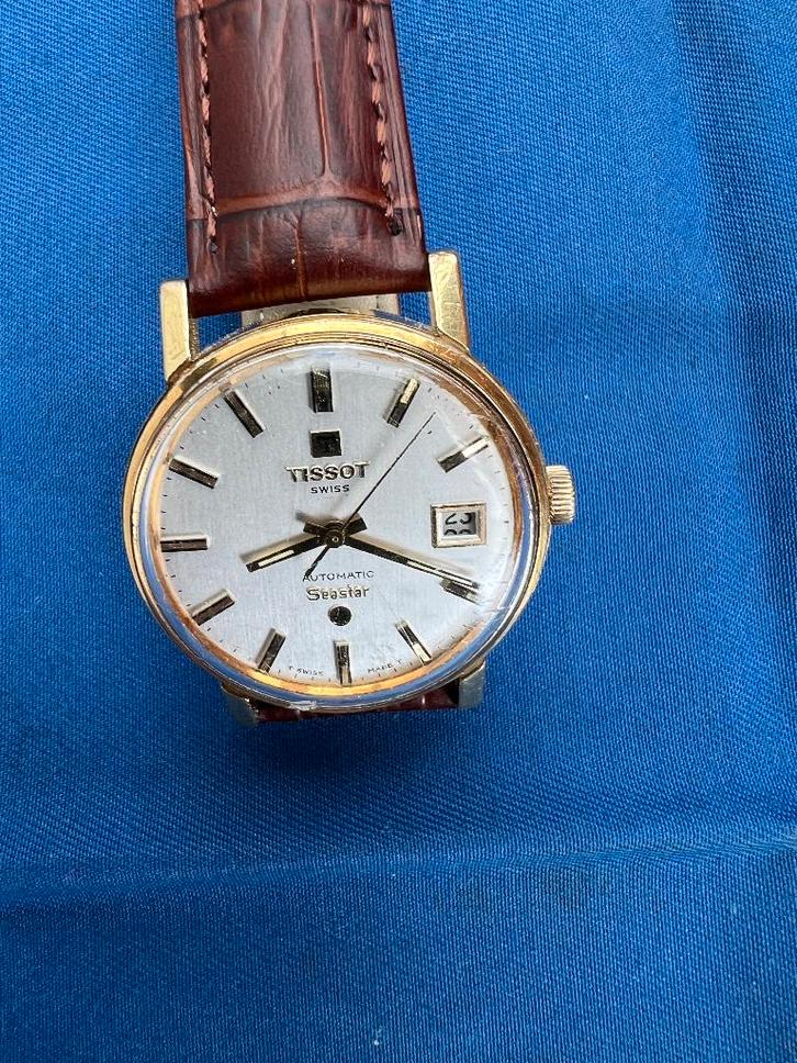 Tissot Swiss Automatic Seastar Vintage Herenhorloge, Handtassen en Accessoires, Horloges | Heren, Zo goed als nieuw, Polshorloge