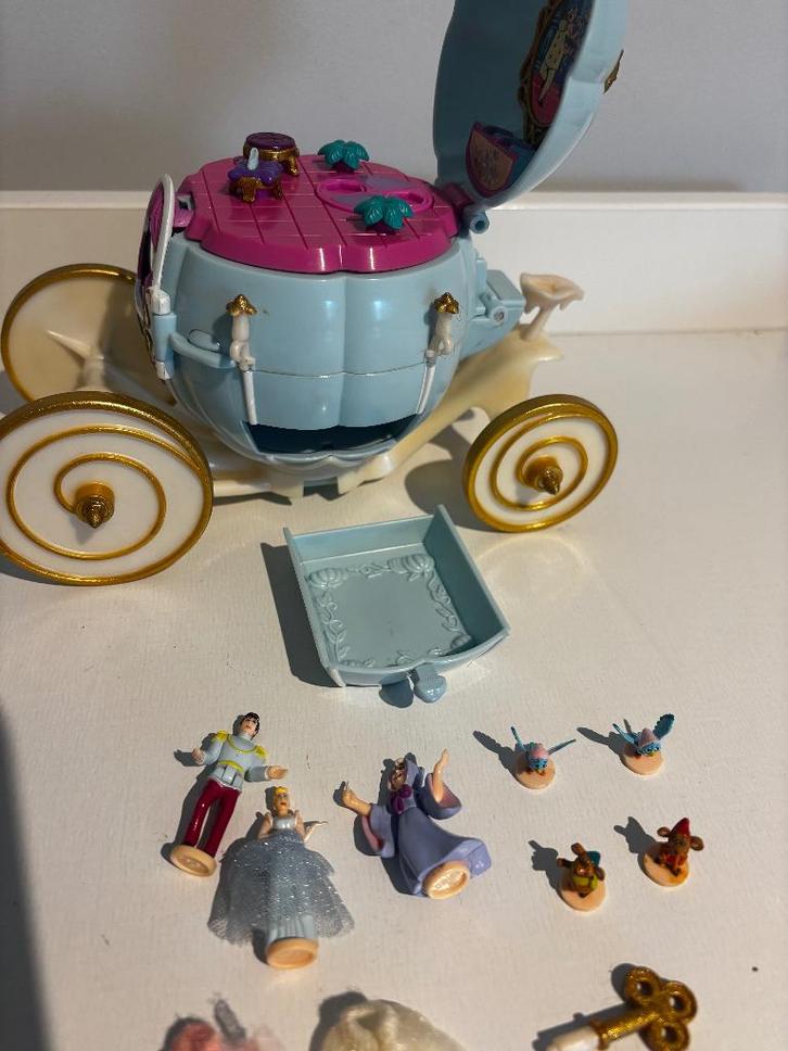 Calèche royale Cendrillon vintage Polly Pocket Bluebird 1999, Collections, Jouets miniatures, Comme neuf, Enlèvement ou Envoi