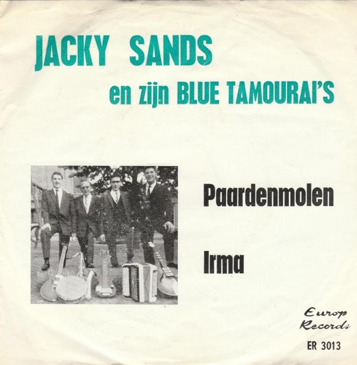 45T: Jacky Sands en zijn Blue Tamourai's: Paardenmolen (Inst, Cd's en Dvd's, Vinyl | Overige Vinyl, Gebruikt, Ophalen of Verzenden