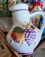 pitcher slushy + 4 glazen hetzelfde als vintage, Antiek en Kunst, Ophalen
